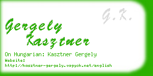 gergely kasztner business card